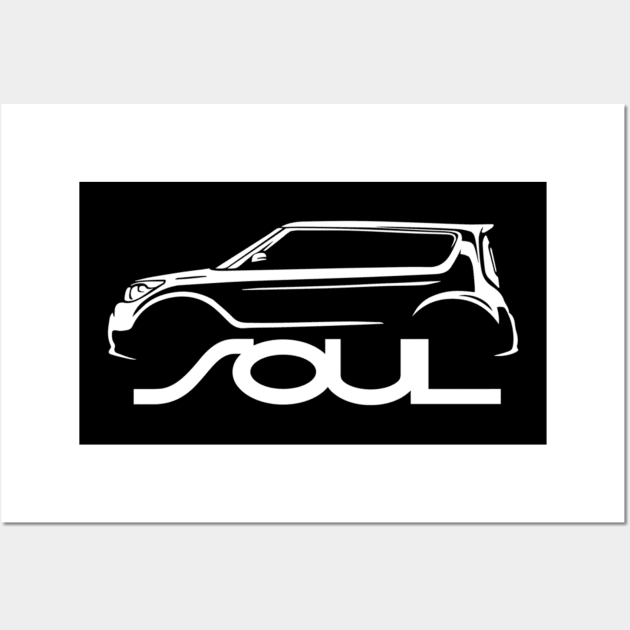 Kia Soul Outline Wall Art by Nohjangnim